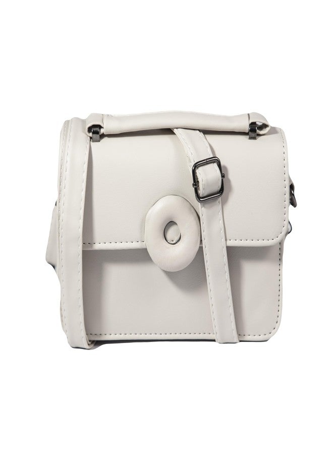 Heartbeat Crossbody Sling Bag for Women | Stylish crossbody sling bag for girls/women (Beige/Off White) - Image 1